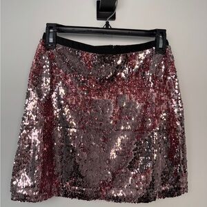 Topshop Shimmering Pink Sequin Mini Skirt